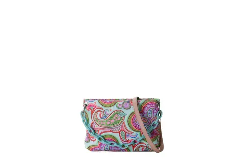 Oilily Schultertasche M Flat Shoulder Bag - Modische Schultertasche aus der Summer Paisley Kollektion, vielseitig tragbar als Handtasche oder Clutch, mit abnehmbarer Kette und verstellbarem Schultergurt für individuellen Stil.