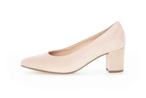 Gabor Komfort Pumps für Damen in grau 212-20-00350 - Elegante Pumps für Damen von Gabor in Übergröße, aus hochwertigem Rauleder mit 5,5 cm Blockabsatz für optimalen Tragekomfort und feminine Akzente.