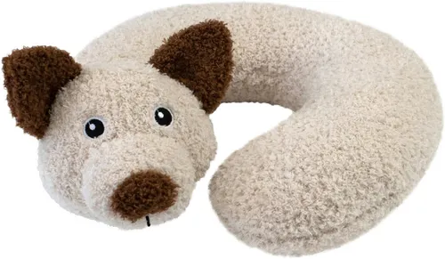 Delindo Lifestyle Nackenhörnchen Kinder, Nackenkissen im Plüsch-Design, 1-tlg., Reisekissen für Auto und Flugzeug, inkl. Reisebeutel