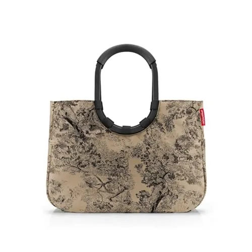 reisenthel loopshopper L jacquard brown - Einkaufstaschen – Stabile, wasserabweisende Tasche aus recycelten PET-Flaschen mit viel Stauraum und praktischen Fächern für Wertgegenstände.