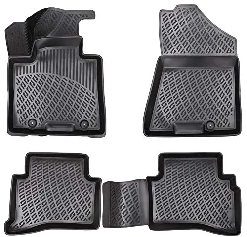 Elmasline 3D Gummimatten Set für KIA SPORTAGE 4 IV 2015-2021 - Hochwertige Fußmatten mit extra hohem 5cm Rand für optimalen Schutz vor Schmutz und Flüssigkeiten. Maßanfertigung für perfekten Sitz und einfache Pflege.