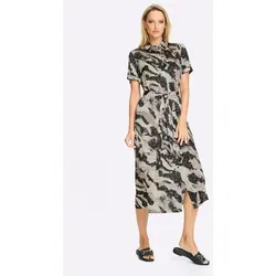 heine Etuikleid Druck-Kleid Kurzarm schwarz 42 in schwarz von Heine