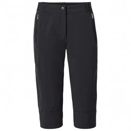 VAUDE Damen Women's Farley Stretch Capri III Hose, Schwarz, 36 EU - Wanderhose in ¾ Länge für Damen, aus recyceltem Material mit UPF 50 UV-Schutz, ideal für warme Tage und Trekkingtouren.