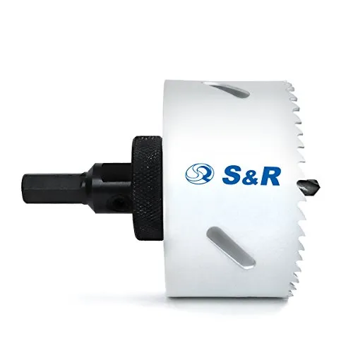 S&R Lochsäge HSS Bi-Metall 60 mm mit HEX Halter - Vielseitige 60 mm Lochsäge für Holz, Metall, Kunststoff und Gipskarton. Robuste Bi-Metall-Konstruktion mit schnellem Wechselmechanismus für effizientes Arbeiten – ideal für Profis und DIY-Enthusiasten.