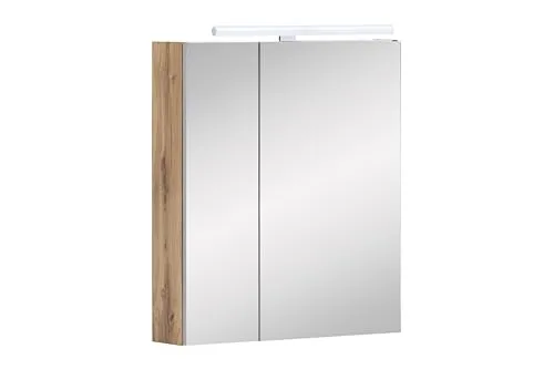 MÖBELPARTNER Spiegelschrank Duo 146542 - Sonstige Badezimmermöbel mit 2 Türen, praktischen Fachböden und robuster, pflegeleichter Oberfläche – ideal für eine organisierte Badroutine.