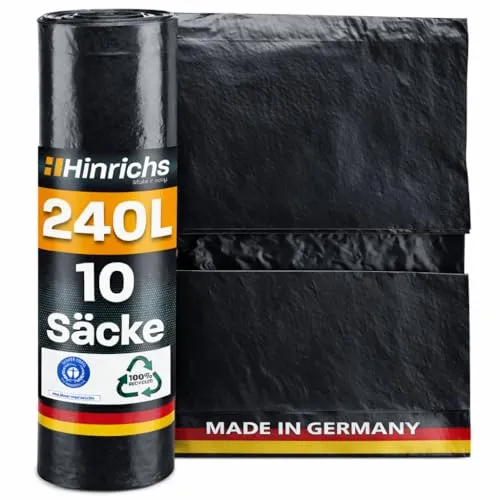 Hinrichs Müllsäcke 240L extra Stark in schwarz von Hinrichs