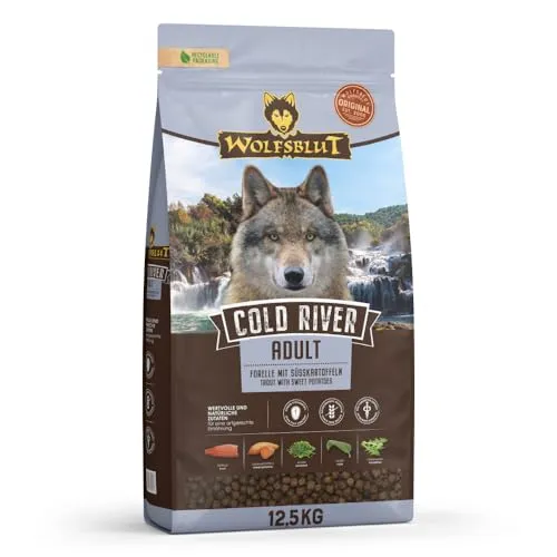 Wolfsblut Cold River Adult 12,5 kg - Hochwertiges Hundefutter - Hundefutter mit ausgewogener Rezeptur, reich an frischem Fisch und ohne Getreide, ideal für empfindliche Hunde.