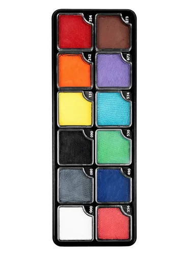 Metamorph Theaterschminke Aqua Make up Color - 12 Farben für Karneval und Halloween - Entdecke das Aqua Make-up Color Set mit 12 hochpigmentierten Farben. Ideal für kreative Kostüme zu Karneval, Halloween oder Mottopartys. Einfach aufzutragen und vielseitig einsetzbar – perfekt für Erwachsene und Kinder!