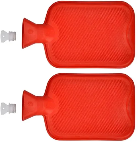 HAC24 Wärmflasche Wärmeflasche Wärmekissen Wärme Flasche Bettflasche, (2-tlg), aus Gummi, 2 Liter