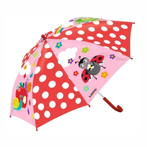 MOSES Krabbelkäfer Regenschirm rot rosa Punkte