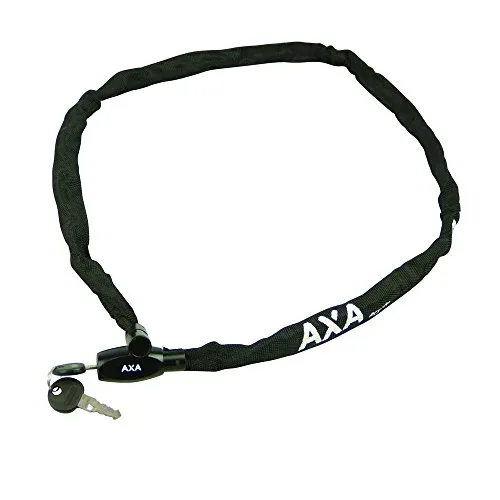 AXA Rigid RCC 120 – Kettenschloss mit Code – 120 cm lang – Stahlglieder 3,5 mm – Sicherheitsstufe 3 – Schutzhülle – Schwarz