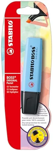 STABILO - Textmarker - BOSS ORIGINAL Pastel - Einzelstift - himmlisches Blau
