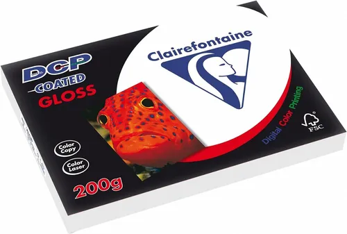 Clairefontaine 6862C Druckerpapier DCP Glossy glänzend A3 200g 250 Blatt weiß