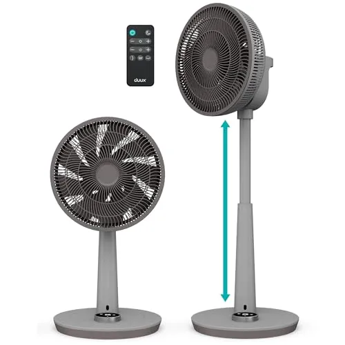 Duux Whisper Fan 2 Grau - Leiser Ventilator - Ventilator mit 15 m Reichweite und 26 Geschwindigkeitsstufen, ideal für Arbeit, Lesen oder Schlafen. Mit Timer und Fernbedienung für maximalen Komfort.