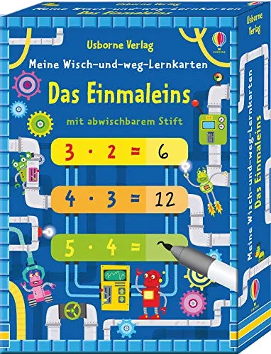 Meine Wisch-und-weg-Lernkarten: Das Einmaleins - Praktische Lernkarten für das Einmaleins, wiederverwendbar und ideal für den spielerischen Unterricht. Unterstützt das Lernen und macht Mathematik Spaß!