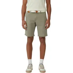 Phoenix Baumwoll-Shorts mit Flechtgürtel olivgrün 34 - Herren-Shorts aus weichem Baumwollstretch, ideal für den Sommer mit praktischem Flechtgürtel und mehreren Taschen für Komfort und Stil.