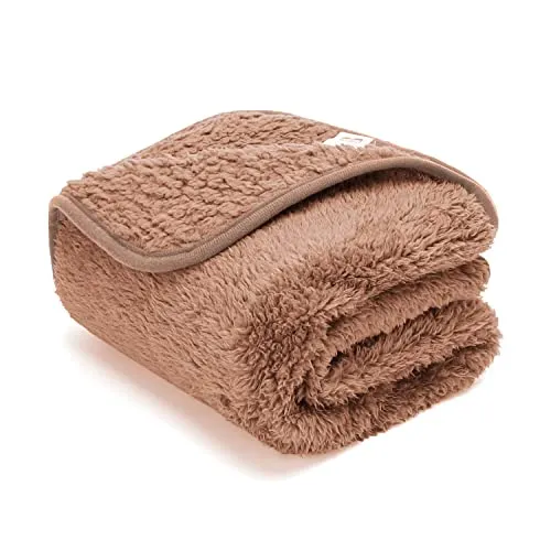 Nobleza Hundedecke Weiche Fleecedecke Waschbare Deck für Haustier Hunde Katzen Welpen Weiche Warme Matte, Braun 100 * 80cm