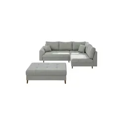 S-Style Möbel Ecksofa Zara mit Hocker und Schlaffunktion von S-STYLE