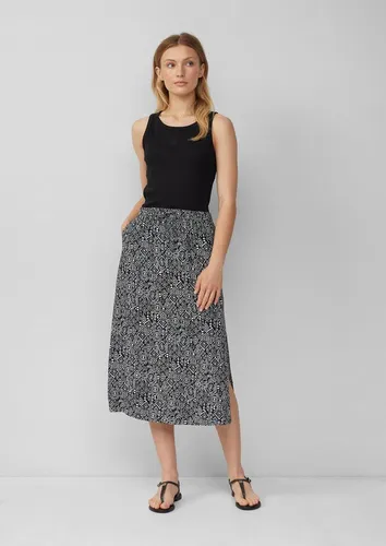 s.Oliver Midirock Rock Midi-Rock aus Viskose mit Eingrifftaschen und Tunnelzug