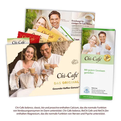Chi-Cafe Probierpaket ReiChi Kaffee Proben Akazienfaser Guarana Reishi Ginseng