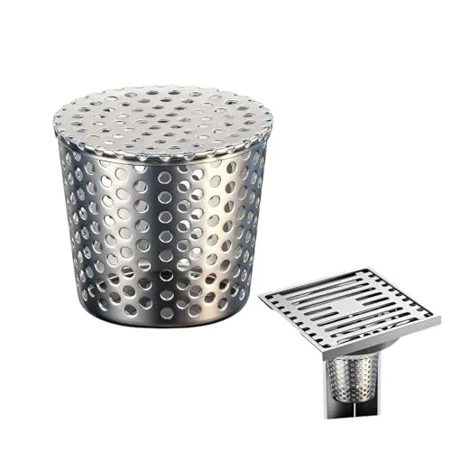 YingMengZhiGe Dachrinnen Laubschutz Dachrinne aus Edelstahl,Hochwertige Rohrabdeckung für Regenrinne Gartenhaus,Laubfang Fallrohr Filter,Wetterfester Fallrohrschutz,Effektives Fallrohrfilter(60-75mm)