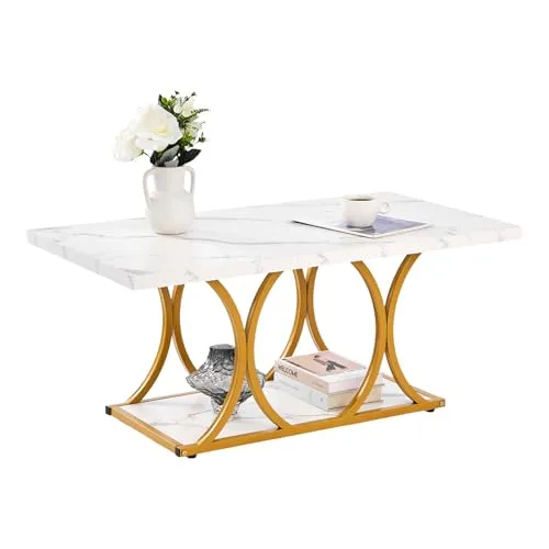 VEVOR Marmoroptik Couchtisch