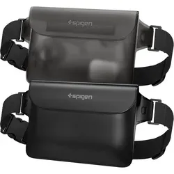 Spigen Aqua Shield A620 wasserdichte Hüfttasche IPX8 - Schwarz, 2 Stück.
