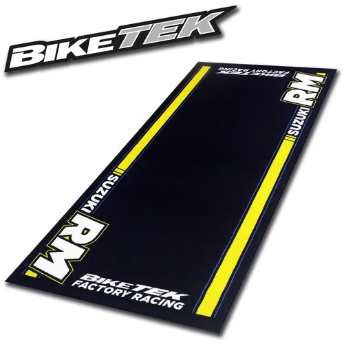 BikeTek Motorradteppich 190x80 cm – Schwarz für Suzuki