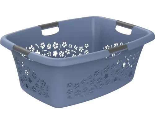 Wäschekorb Rotho Flowers 50 l blau matt 1756706161WS