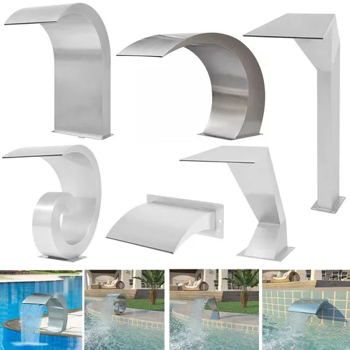 Edelstahl Schwalldusche - Poolfontäne für Garten und Schwimmbad - Hochwertige Schwallbrause aus Edelstahl, ideal für Pools und Garten, sorgt für entspannende Wasserfälle und ein einzigartiges Ambiente.