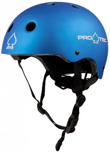 Pro-Tec Kinder Helm Jr Classic Fit Cert 1922 - Matte Metallic Blue - Skate-Helm für Jungen in Größe S, mit stylischem Design und robustem Polyester-Material. Ideal für sicheres Fahren und Spaß auf der Straße.