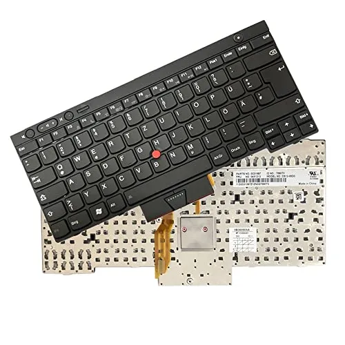 Gintai Ersatztaste Tastatur Deutsch Keyboard QWERTZ für Lenovo ThinkPad X230, X230 Tablet, T430, T430s, T530, W530, L430, L530 04X1213 04X1289 04X1327 04Y0502 04Y0577 04Y0614 Keyboard NoBacklit