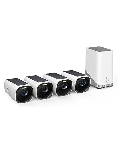 Produktbild eufy Security S330 eufyCam 3, überwachungskamera aussen kabellose , 4K solar 2+1 mit Gesichtserkennung K.I, Farbige Nachtsicht, Erweiterbarer Speicher 16TB, (Generalüberholt)