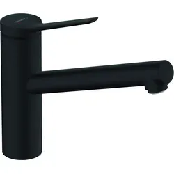 hansgrohe Niederdruck Küchenarmatur Zesis M33 - Moderne Armatur für offene Warmwasserbereiter, schwenkbar mit 360° Auslauf für maximale Flexibilität und elegantes Design in Mattschwarz.