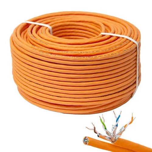 CAT 7 50m Netzwerkkabel Duplex S/FTP - Hochgeschwindigkeits Ethernetkabel, ideal für schnelle Internetverbindungen mit Meterskalierung für einfache Installation.