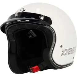 Acerbis Skodela Jethelm - Weiß, Größe S - Leichter und robuster Jethelm aus ABS-Kunststoff mit hypoallergener Innenausstattung. Ideal für Komfort und Atmungsaktivität beim Fahren. Zertifiziert nach ECE 22.06.