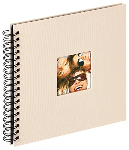 walther design Fotoalbum sand 26 x 25 cm Spiralalbum mit Cover-Ausstanzung, Fun SA-108-C