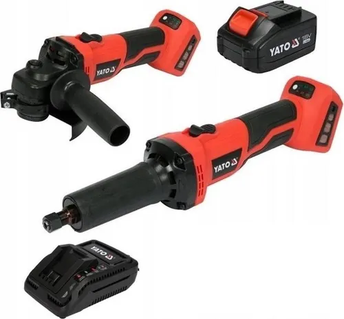 Yato MAHLMASCHINEN 18V SET 2-tlg. ECKIG + GERADE - Schleifmaschinen Set mit 2 Teilen, leistungsstark und kabellos für maximale Flexibilität beim Schleifen und Arbeiten in schwer zugänglichen Bereichen.