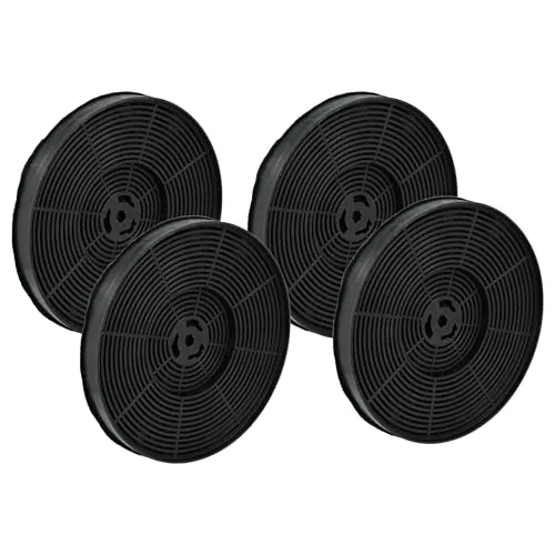 vhbw 4x Aktivkohlefilter kompatibel mit Exquisit UBH50, UBH50-2.1ALW Dunstabzugshaube - 17,5 cm
