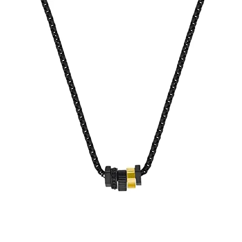 s.Oliver Herren Kette mit Anhänger aus Edelstahl - Elegante Bicolor Kette für Herren, 50+5 cm, aus hochwertigem Edelstahl mit matter Oberfläche. Ideal als Geschenk in einer Schmuck Box, vereint Stil und Qualität.