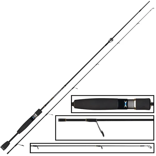 FTM Spoon XP 13 - Ultra Light Rute für Forellenköder - Angelrute für Süßwasser mit Spitzenaktion, ideal für Forellen, Barsche und Zander. Leichtgewicht mit nur 96g und einer Länge von 2,01m, perfekt für präzises Angeln.