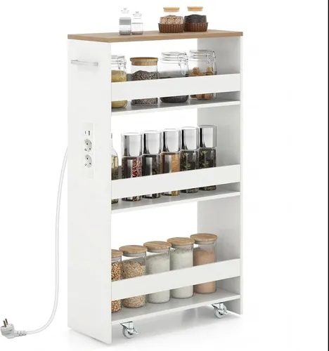 KOMFOTTEU Nischenwagen mit Ladestation