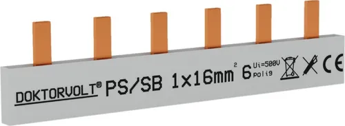 1P Phasenschiene Stift 6-polig 16mm? PS/SB Schiene DV 5101
