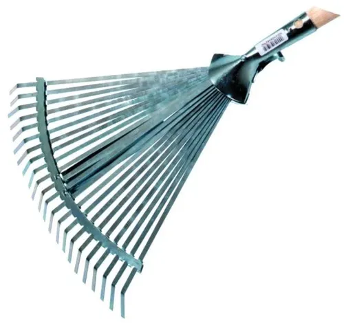 FREUND VICTORIA Fächerbesen 48198 - Verstellbar & verzinkt - Gartenwerkzeuge: Fächerbesen mit 22 stabilen Zinken und 41 cm Arbeitsbreite, ideal zum mühelosen Zusammenharken von Laub und Grasschnitt. Ergonomischer Stiel mit 130 cm Länge.