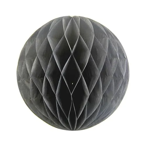 Wabenball 20cm ( schwarz 030 ) // Wabenkugel Honeycomb Hänge Deko Ballon Laternen Aufhänger Waben Bälle Papier Pompons Dekoration Geburtstag Party Hochzeit 1