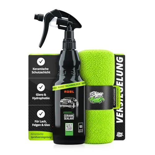 ADBL Ceramic Sealant 500ml + Mikrofasertuch 40×40 | Lackschutz Sprühversiegelung für alle Lacke