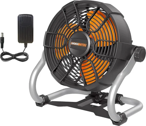 Worx Akku Ventilator WX095.9 20V Max - Bodenventilator ohne Akku und Ladegerät, ideal für effiziente Kühlung unterwegs und in der Werkstatt.