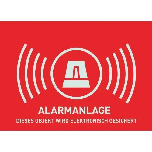 ABUS AU1323 Warnaufkleber Alarm 74 x 52,5 mm, 191282
