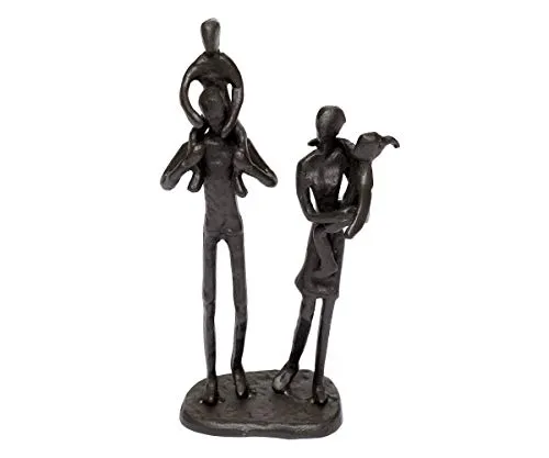 Brillibrum Design Dekofigur Familie aus Gusseisen - Sammlerfigur in hochwertiger Qualität, handwerklich hergestellt und ein Symbol der Verbundenheit – perfekt als Geschenk für Hochzeiten, Taufen oder Jubiläen.