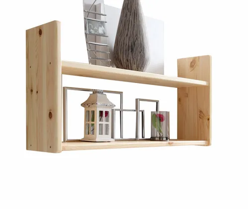 TiCAA Wandregal Hängeregal Kiefer Natur in beige von TiCAA